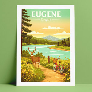 Vintage Eugene Oregon Postkarte