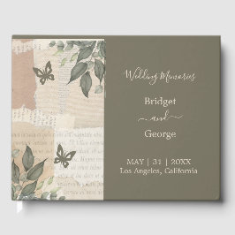 Vintage Eukalyptus-Hochzeit Gästebuch