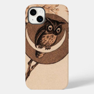 Vintage Eule auf dem Mond Case-Mate iPhone 14 Plus Hülle