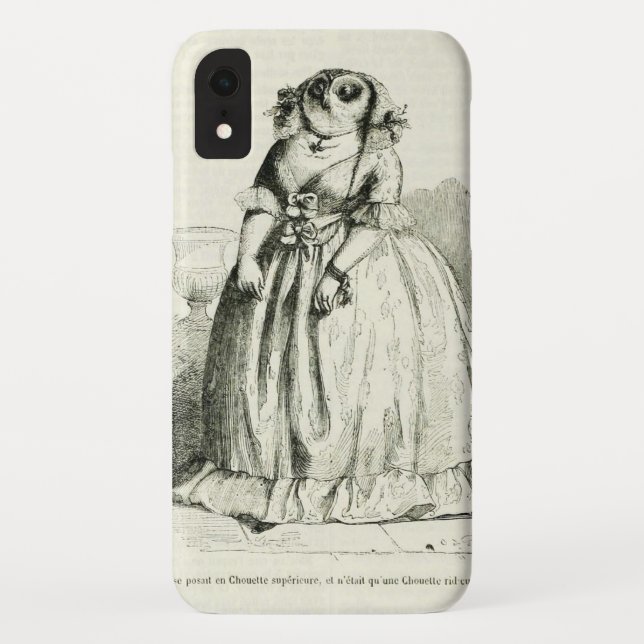 Vintage Eule Case-Mate iPhone Hülle (Rückseite)