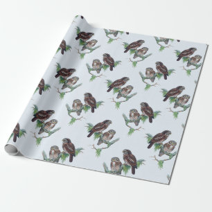 Vintage-Eule-Geschenkpapier Geschenkpapier