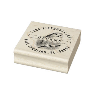Vintage Eule in der Gummistempel