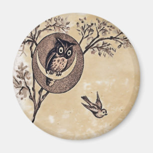 Vintage-Eule-Magnet Magnet