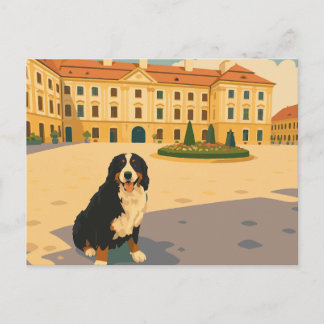 Vintage europäischer Stadtplatz mit Berner Postkarte