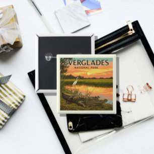 Vintage Everglades Nationalpark Button