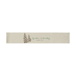Vintage Evergreen Wedding Einladungsbanderole