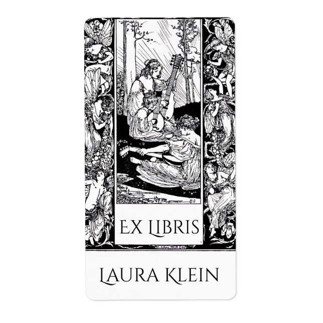 Vintage Ex Libris Buchschild  (Vorne)