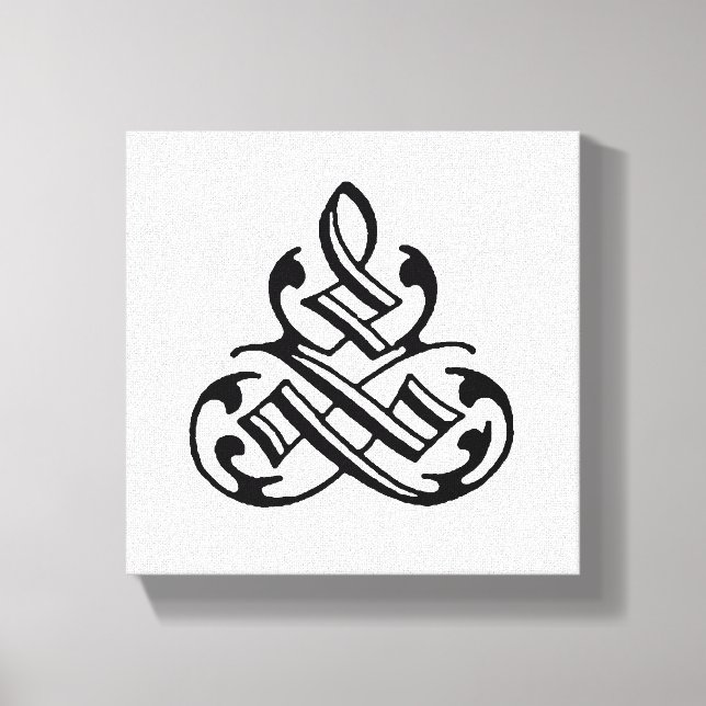 Vintage Extravagante Geblüht Leinwand Kunst, Dicht (Vorderseite)