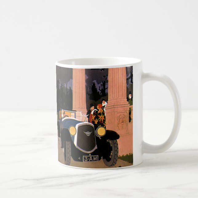 Vintage Extravagante Reise, elegantes Cabrio Kaffeetasse (Rechts)