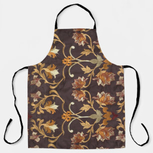 Vintage fabric with the embroidered flowers, backg schürze