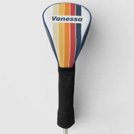 Vintage Faded Rainbow Pin Striped with Name Golf Headcover