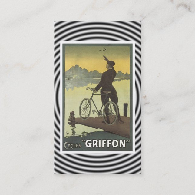 Vintage Fahrrad-Geschäfts-Karte Visitenkarte (Vorderseite)
