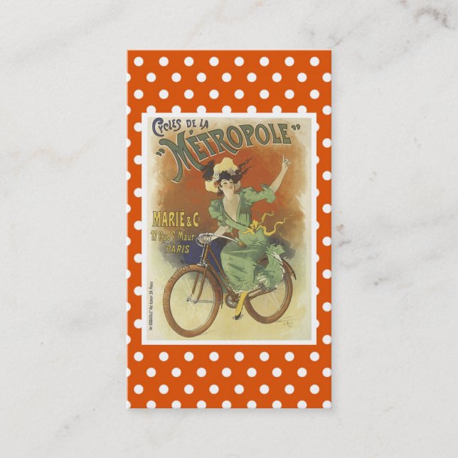 Vintage Fahrrad-Geschäfts-Karte Visitenkarte (Vorderseite)