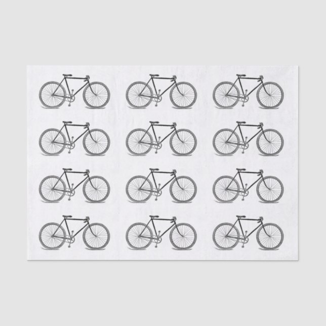 Vintage Fahrrad-Illustration Seidenpapier (Vorderseite)