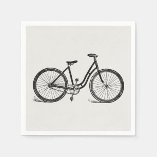 Vintage-Fahrrad-Illustrationskunst Serviette
