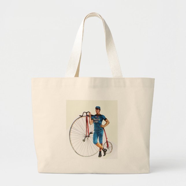 Vintage Fahrrad-Meisterschaft Jumbo Stoffbeutel (Vorne)