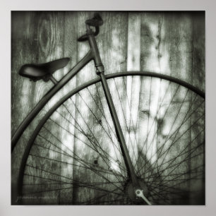 Vintage-Fahrrad-Quadratposter Poster