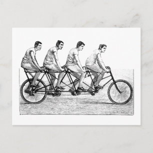 Vintage-Fahrrad - Radfahren Radfahrer Fahrradrenne Postkarte