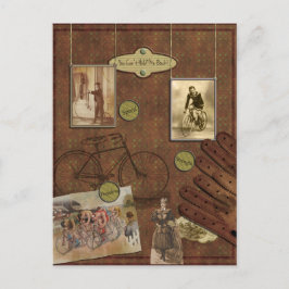 Vintage Fahrradkarte Postkarte