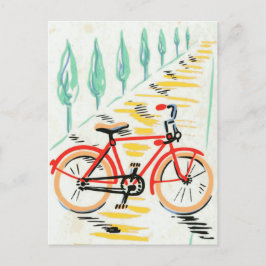 Vintage Fahrradkunst Postkarte