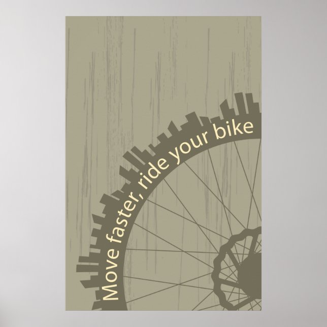 Vintage-Fahrradposter Poster (Vorne)