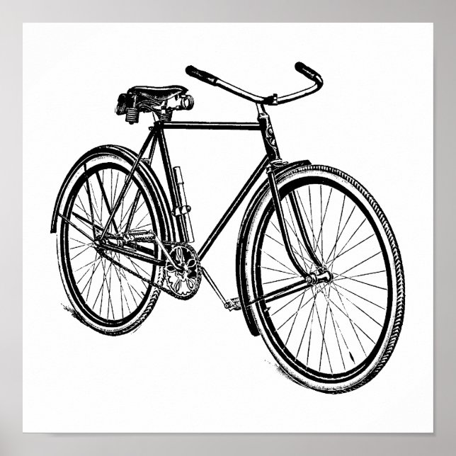 Vintage Fahrradtafel Poster (Vorne)