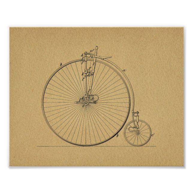 Vintage Fahrradtechnik Fotodruck (Vorne)