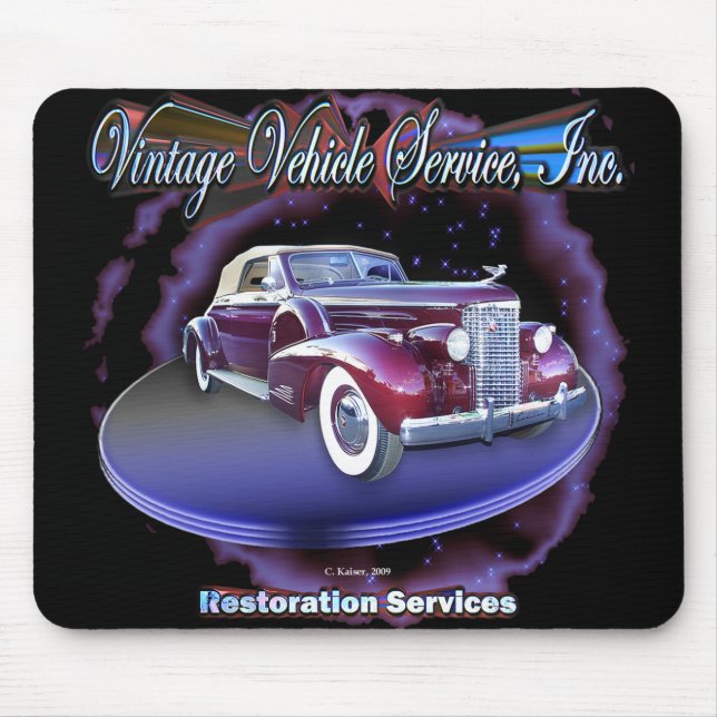 VINTAGE FAHRZEUG-SERVICE-MAUSUNTERLAGE MOUSEPAD (Vorne)