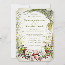 Vintage Faire-part de mariage floral victorien