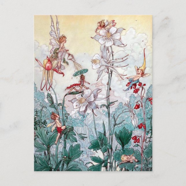 Vintage Fairies Postkarte (Vorderseite)