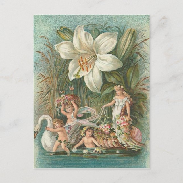 Vintage Fairies Postkarte (Vorderseite)