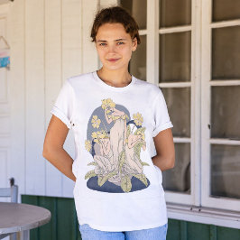 Vintage Fairy Blume Valentines Geschenke für Teens T-Shirt