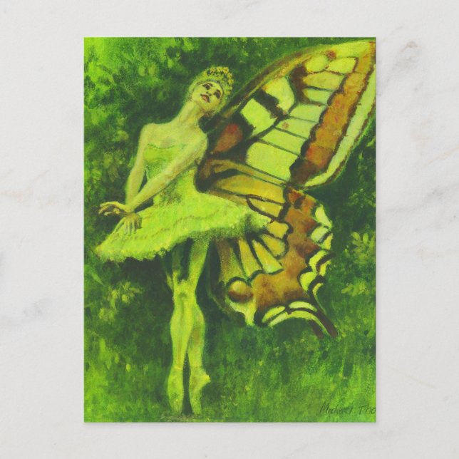 Vintage Fairy Dancer Postkarte (Vorderseite)