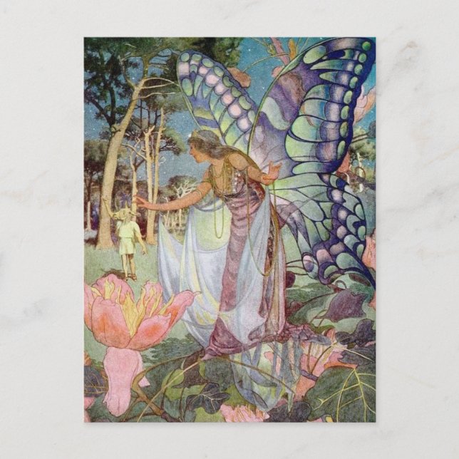 Vintage Fairy Queen Postcard Postkarte (Vorderseite)