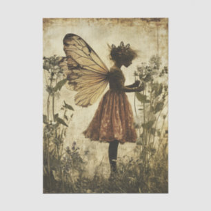 Vintage Fairy-Silhouette mit Wings Decoupag Seidenpapier