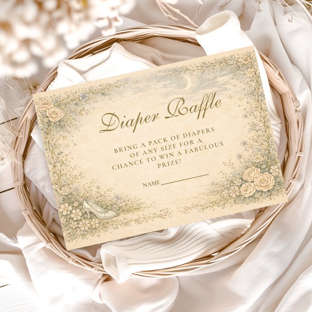 Vintage Fairytale Garden Diapper Raffle Begleitkarte (Von Creator hochgeladen)