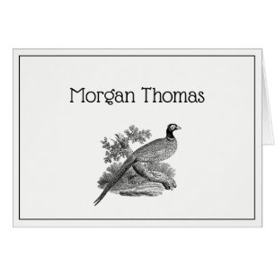 Vintage faisan Jeu Oiseau Dessin BW