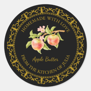 Vintage fait maison Beurre d'Apple Étiquette l Noi
