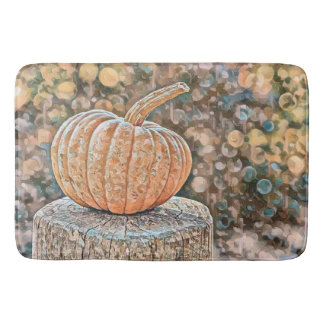 Vintage Fall Kürbis Herbstfarben Aquarell anzeigen Badematte