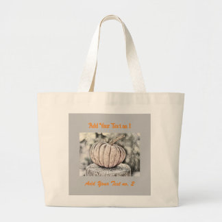 Vintage Fall Kürbis Herbstfarben Aquarell Thro Jumbo Stoffbeutel