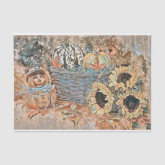 Vintage Fall Kürbis Herbstfarben Wasserfarbe Tiss Seidenpapier