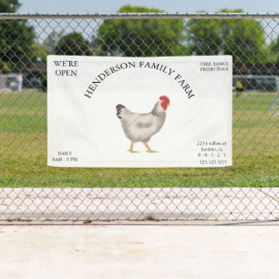 vintage Familiengeflügelfarm Unternehmen Banner