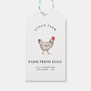 vintage Familiengeflügelfarm Unternehmen Geschenkanhänger