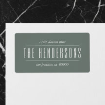 Vintage Familienname Grün Adresse