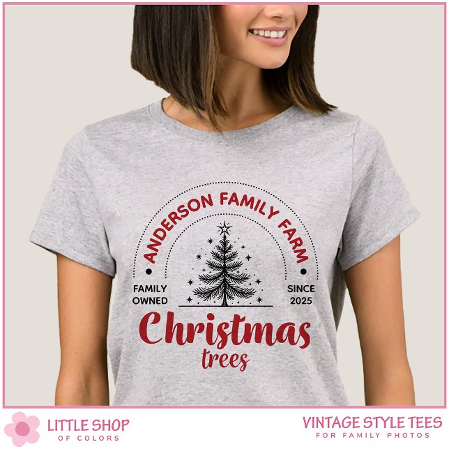 Vintage Family Farm Christmas Trees Group T-Shirt (Von Creator hochgeladen)