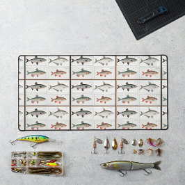Vintage Fangtafel Schreibtischunterlage
