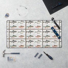 Vintage Fangtafel Schreibtischunterlage