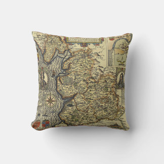 Vintage-Fantasie-Karten-Kissen Kissen