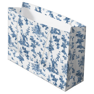 Vintage Fantastische Springbrunnen und Bäume Toile Große Geschenktüte