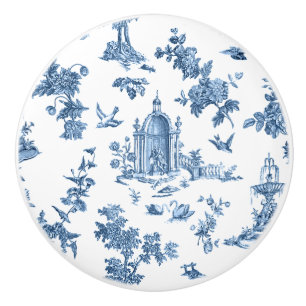 Vintage Fantastische Springbrunnen und Bäume Toile Keramikknauf